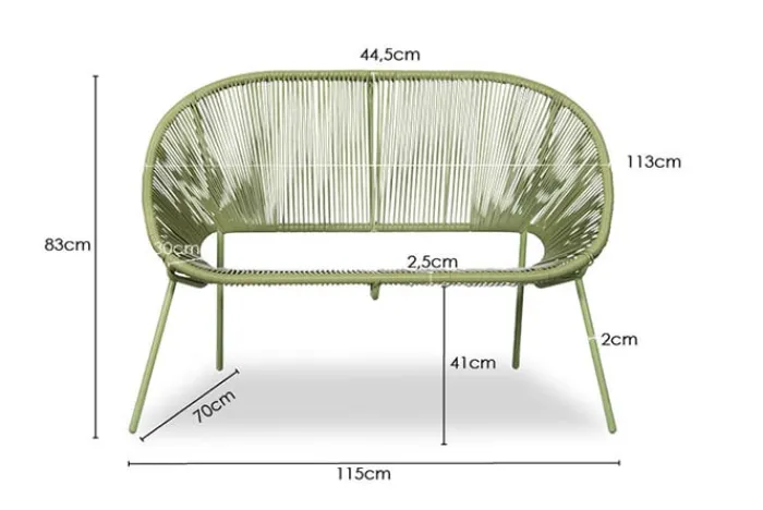 New Paco World Collections Acapulco' Loveseat