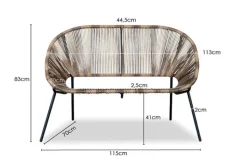 New Paco World Collections Acapulco' Loveseat