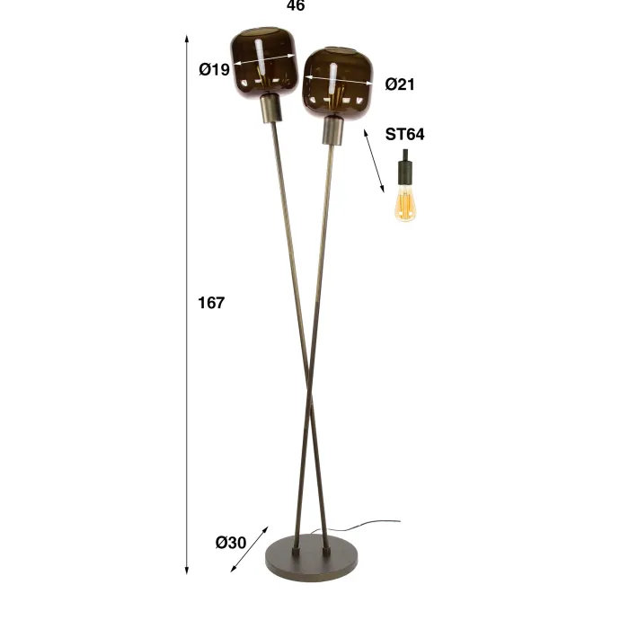 Hot Paco World Collections Amphis vloerlamp 2L
