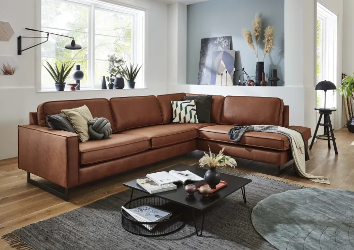New Paco World Collections Bankstel Mauro met Ottomaan Cognac