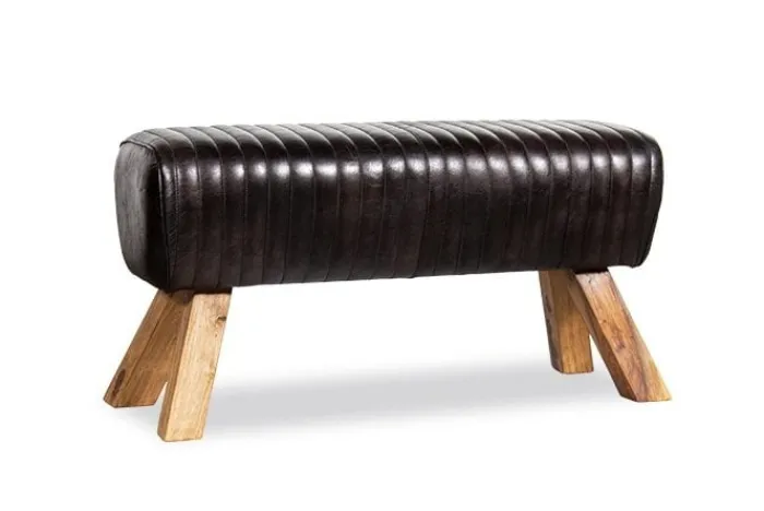 Clearance Paco World Collections Beckett leather Stool Large