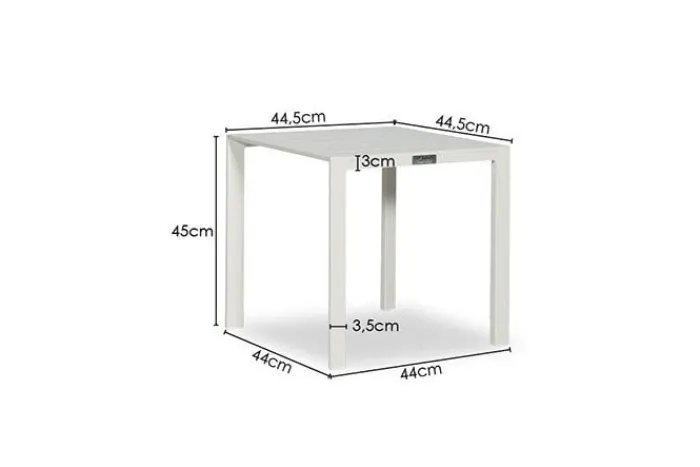 Sale Paco World Collections Bijzet tuintafel 'Altona' Wit