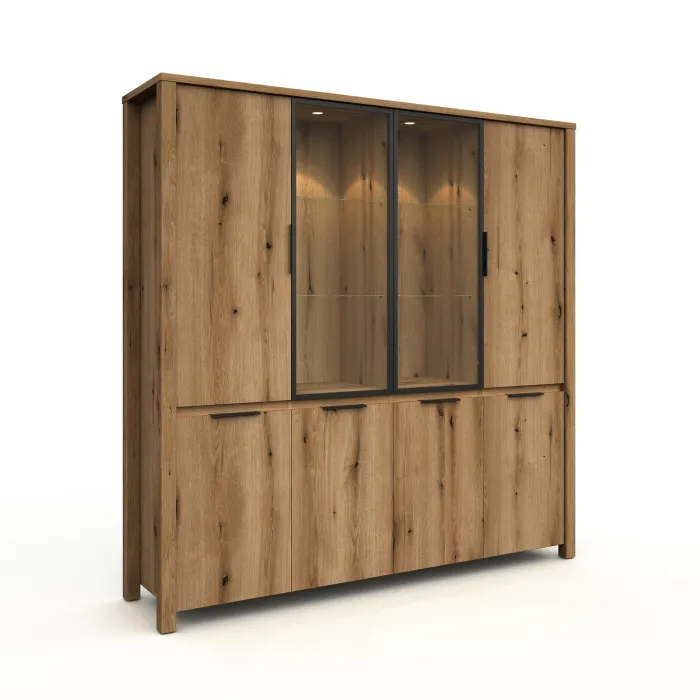 Outlet Paco World Collections Bordo wandkast incl. LED verlichting