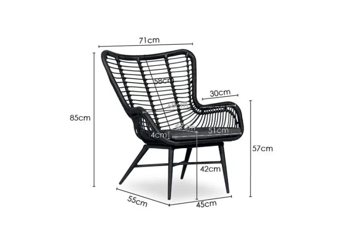 Best Paco World Collections Butterfly' Loungestoel inclusief zitkussen