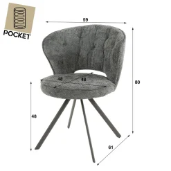 New Paco World Collections Chiara Eetkamerstoel