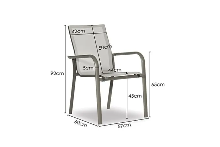 Outlet Paco World Collections Diningset 'Reese' Dark Grey