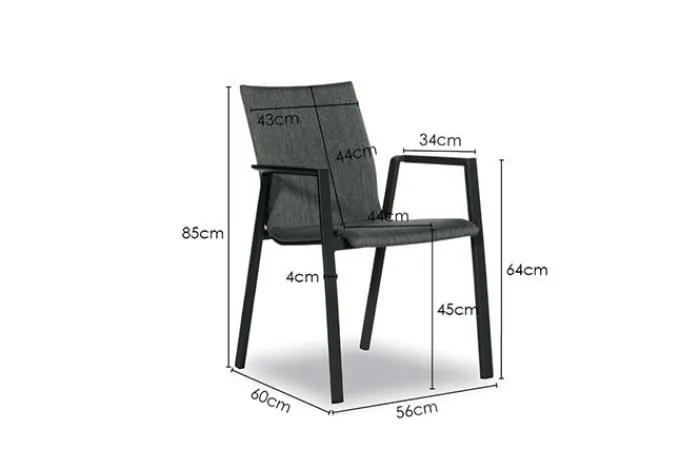 Online Paco World Collections Dining tuinstoel 'Montello' Stapelbaar