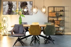 Paco World Collections Eettafel 'Mansours' rechthoekig Zwart