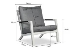 Discount Paco World Collections Fauteuil Felice inclusief zit- en rugkussen
