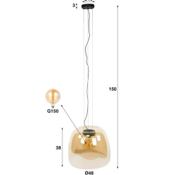Outlet Paco World Collections Float hanglamp in 3 kleuren en 2 maten!