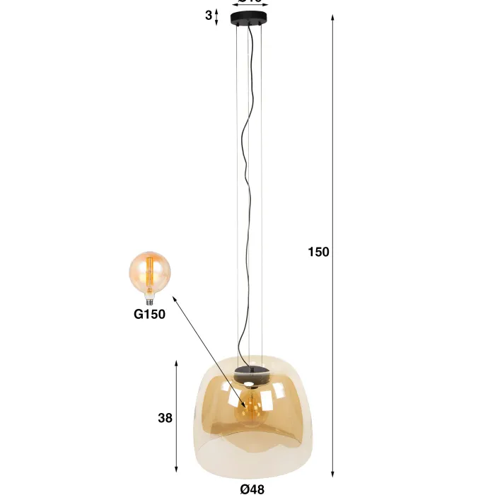 Outlet Paco World Collections Float hanglamp in 3 kleuren en 2 maten!