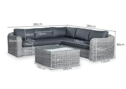 Best Paco World Collections Granada Cornerset met coffee table