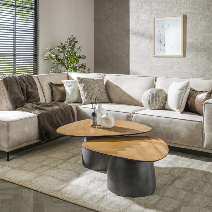 Paco World Collections Herringbone salontafel set van 2