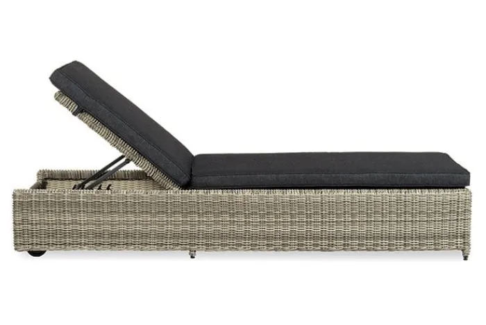 Outlet Paco World Collections Levisa Sunbed met wiel Verstelbaar