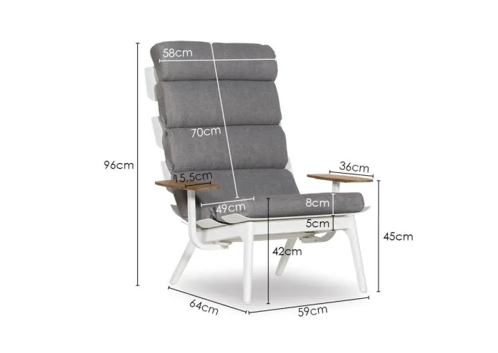 Discount Paco World Collections Loungestoel 'Cordoba' 2-delig