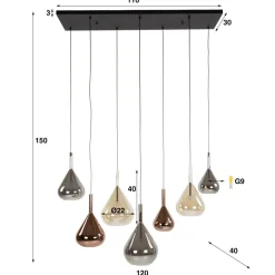 Online Paco World Collections Luvia hanglamp 7L