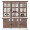 New Paco World Collections Martinique Glass Cabinet 3 deurs