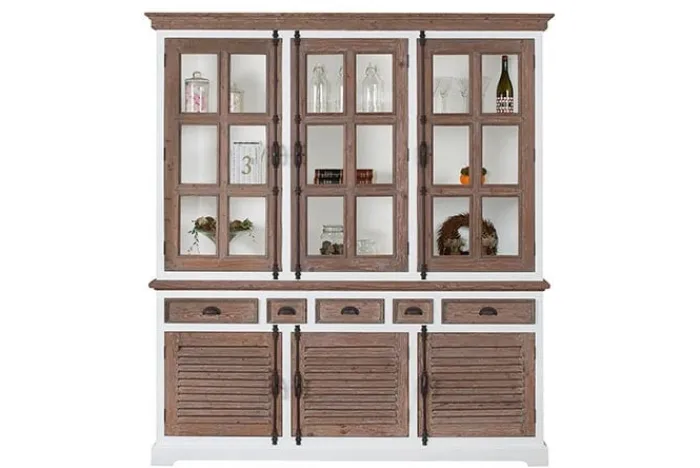 New Paco World Collections Martinique Glass Cabinet 3 deurs