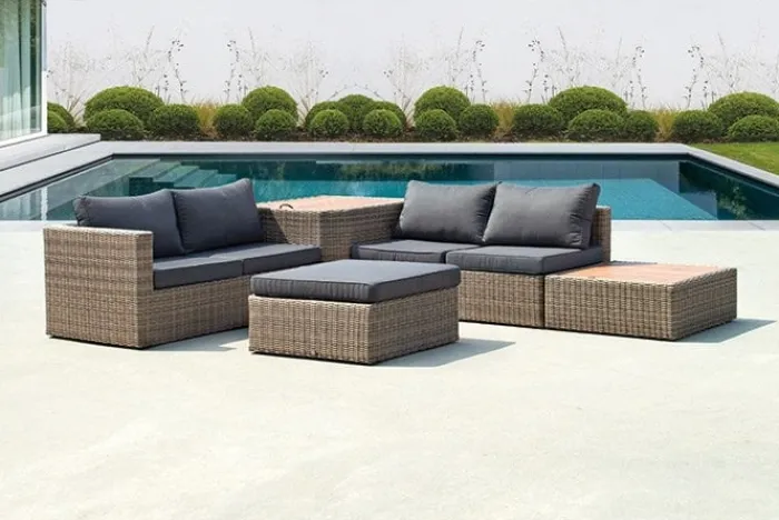 New Paco World Collections Mateo' loungeset met coffee table en incl. alle zit- en rugkussens