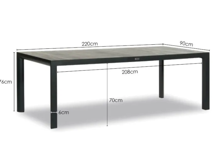 Outlet Paco World Collections Merlo Tuintafel