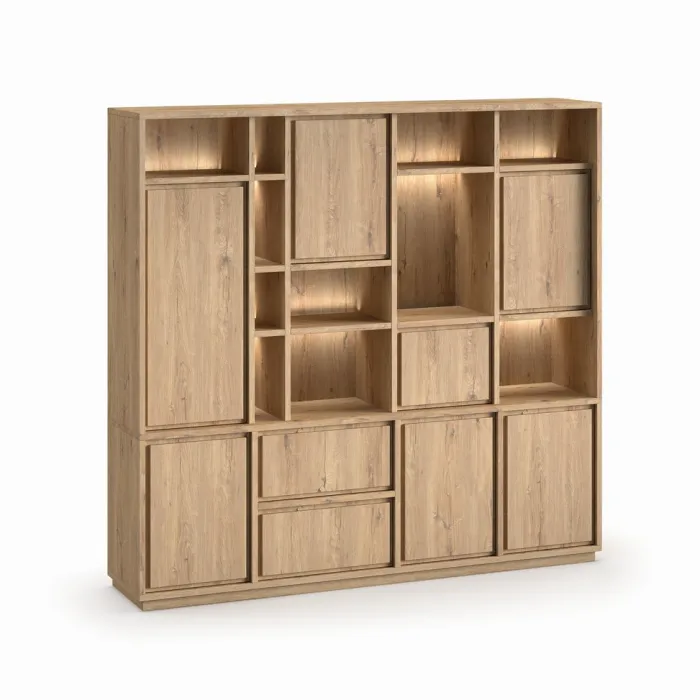 Discount Paco World Collections Oax wandkast inclusief LED verlichting
