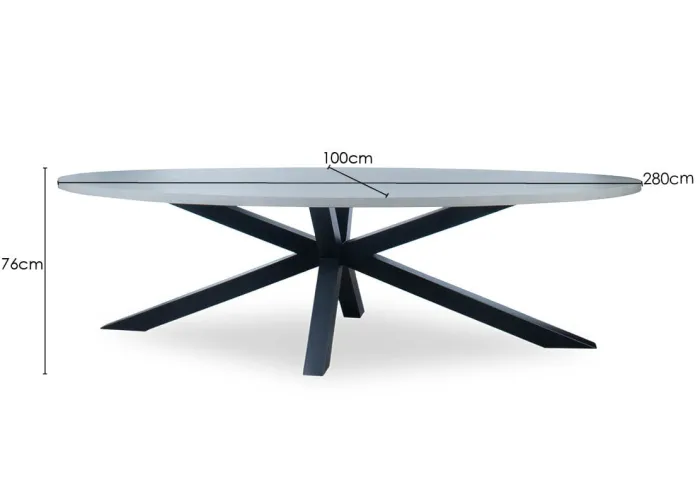 Clearance Paco World Collections Pandora Outdoor Dining Table Oval