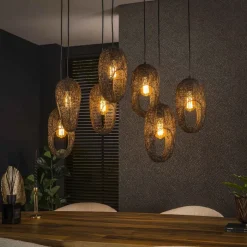 New Paco World Collections Paulina Hanglamp 4+3L