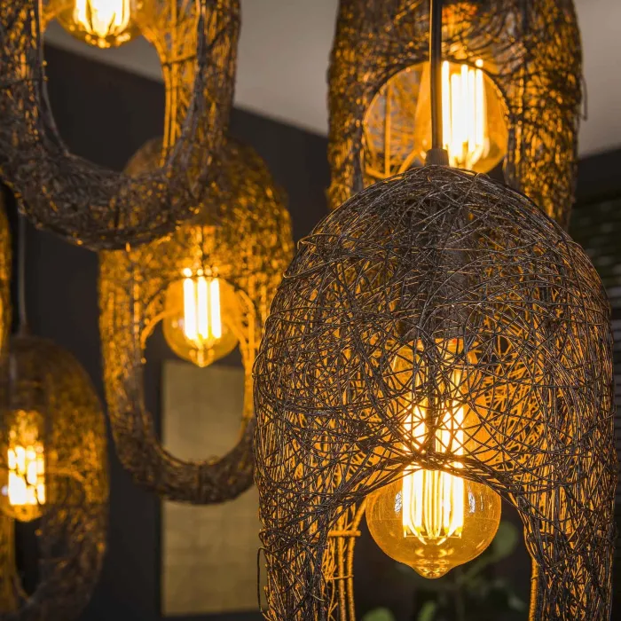 New Paco World Collections Paulina Hanglamp 4+3L