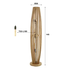 New Paco World Collections Ribero vloerlamp in 2 maten!