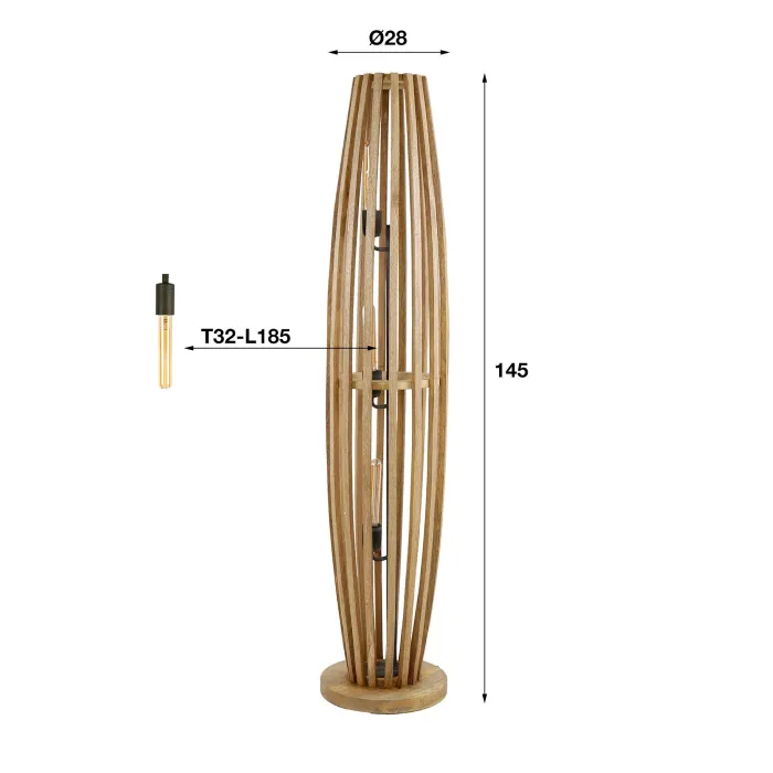 New Paco World Collections Ribero vloerlamp in 2 maten!
