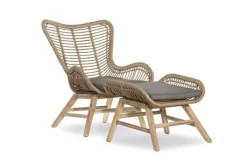 Paco World Collections Rosas Loungechair inclusief zitkussen en voetbankje