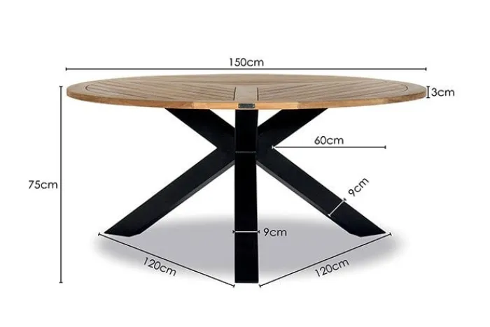 Best Paco World Collections Salou' Dining tuintafel - Rond - Ø 150 cm