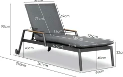 New Paco World Collections Tremezzo' Sunlounger inclusief ligkussen
